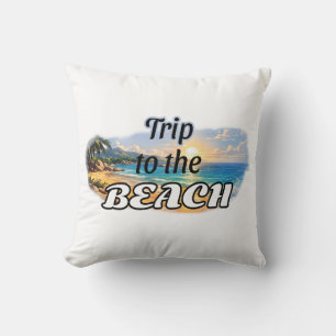 Coussin Voyage à la plage Design d'évasion du coucher de s