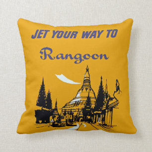 Coussin Voyage à Rangoon