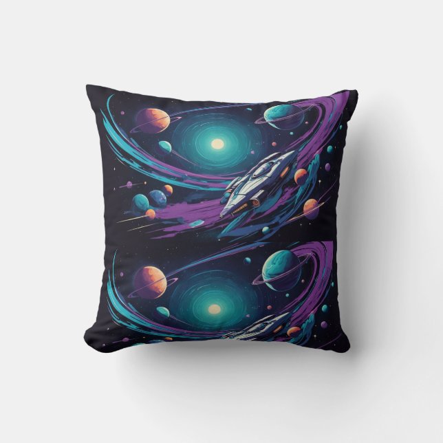 Coussin Voyage cosmique (Recto)