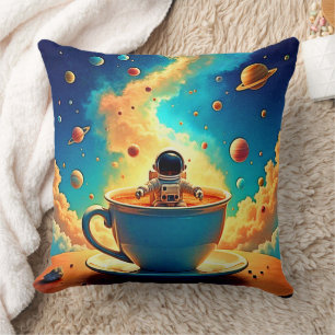 Coussin Voyage cosmique du café de l'astronaute