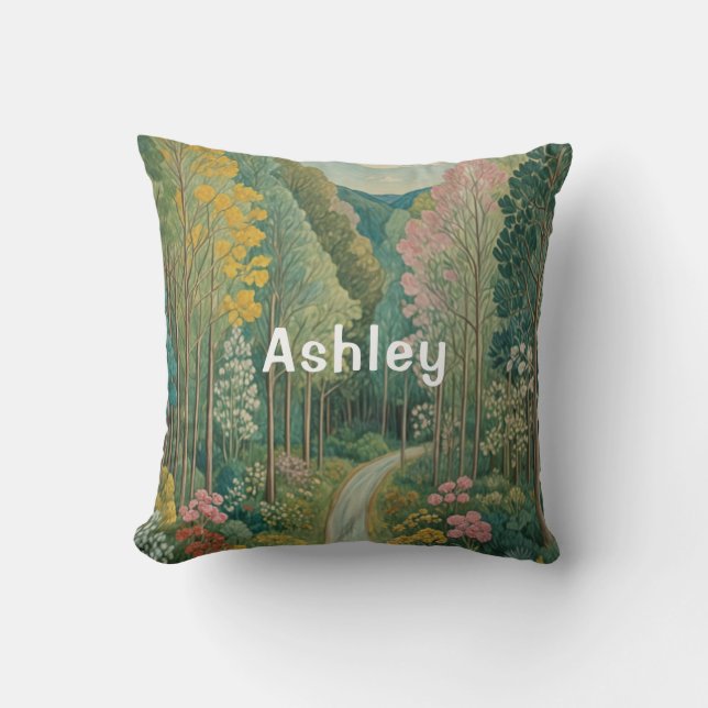Coussin Voyage dans le bois (Recto)