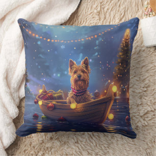 Coussin Voyage de Noël de Terrier australien