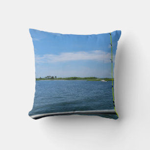 Coussin Voyage de pêche en bateau vers l'océan