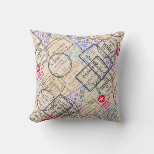 Coussin Voyage de timbres de passeport