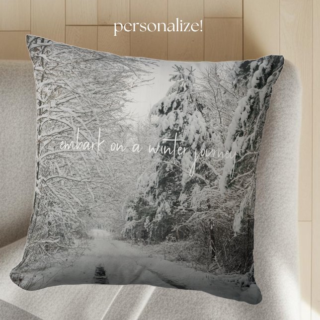 Coussin Voyage d'hiver à travers la forêt (Créateur téléchargé)