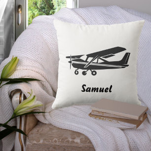 Coussin Voyage en Avion Noir Bébé Premier Anniversaire, Av