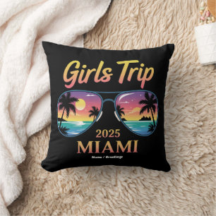 Coussin Voyage entre filles à Miami 2025, un week-end ino