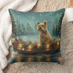 Coussin Voyage festif de Noël de Cairn Terrier