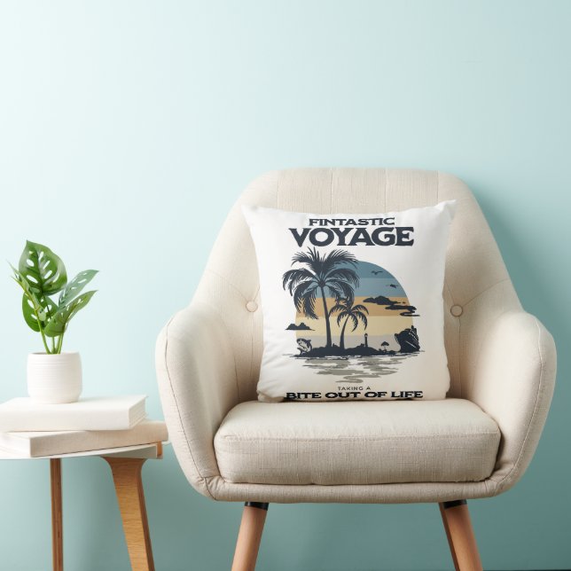 Coussin Voyage Fintastique Prendre Une Bouchée De La Vie (Chaise)