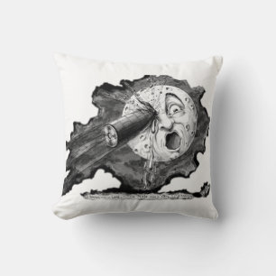 Coussin Voyage Lune dessin voyage Georges Melies vintage s