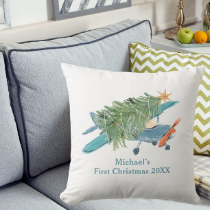 Coussin Voyage personnalisé dans l'arbre de Noël