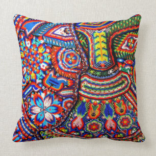 Coussin Voyage tribal maya mexicain de Boho d'art d'Oaxaca