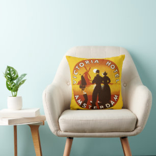 Coussin Voyage Vintage, Hôtel Victoria, Amsterdam, Holland