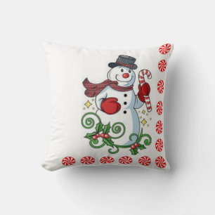 Coussin Voyageur de neige de Noël