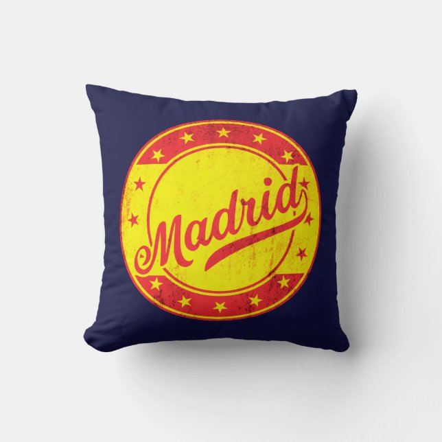 Coussin Voyageur mondial - Madrid, Espagne (Recto)
