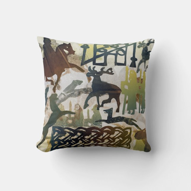 Coussin Voyageurs antiques 1995 (Recto)