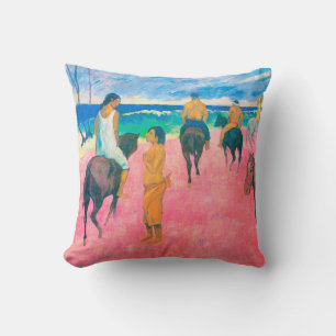 Coussin Voyageurs sur la plage, Gauguin
