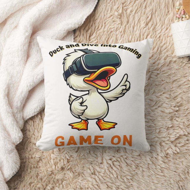 Coussin VR Jeu de canard Nerd ordinateur (Couverture)