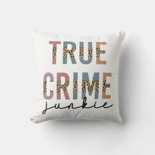 Coussin Vrai crime Junkie   Crimes de meurtre montre l'amo