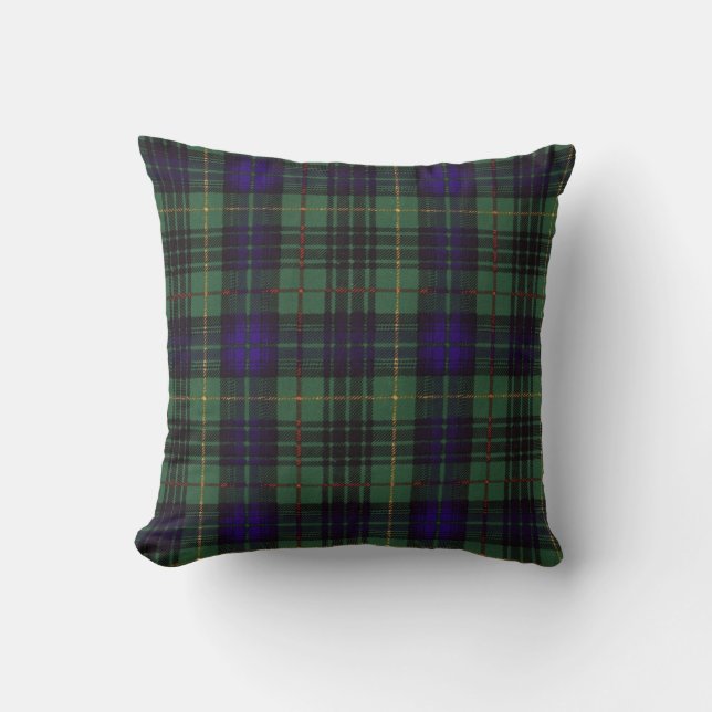 Coussin Vrai tartan écossais - chasse de Stewart (Recto)