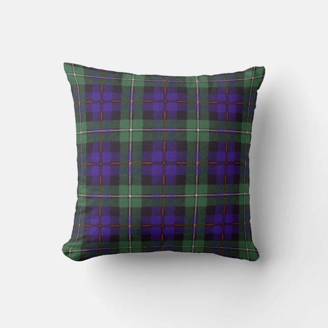 Coussin Vrai tartan écossais - le Mackenzie (Recto)
