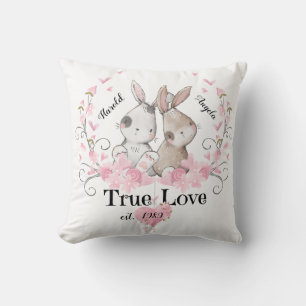 Coussin Vraiment Bunnies Amoureux