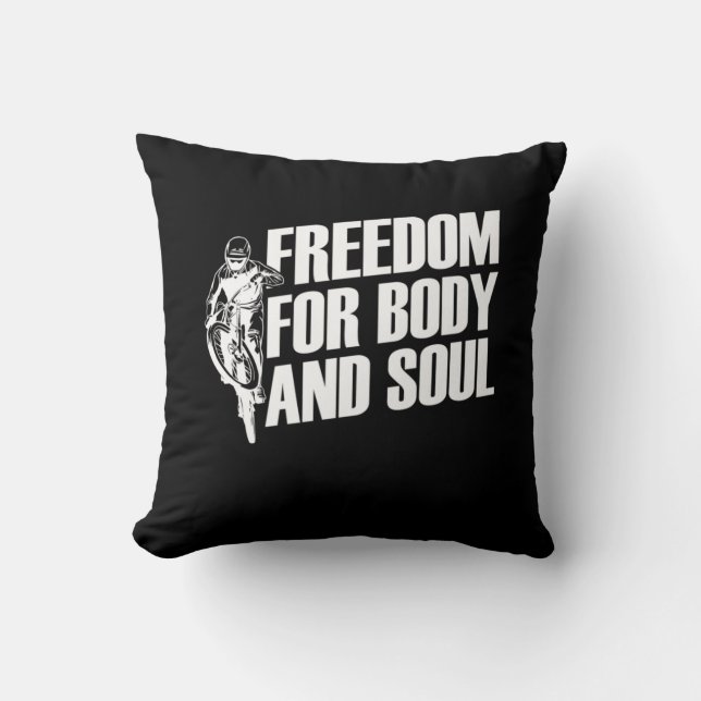 Coussin VTT Liberté Pour Le Corps Et L'Âme (Recto)