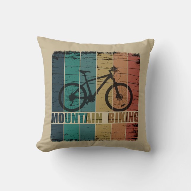Coussin VTT montagne vintage (Recto)