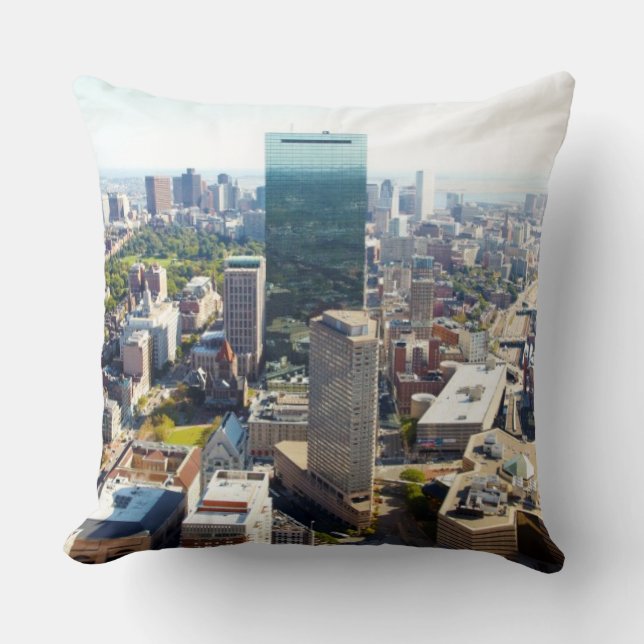 Coussin Vue aérienne de Boston 2 (Recto)