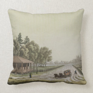 Coussin Vue de Capitol Hill, Washington (gravure de