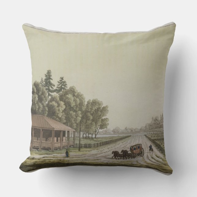 Coussin Vue de Capitol Hill, Washington (gravure de (Recto)