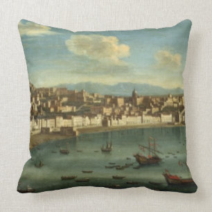 Coussin Vue de la baie de Naples de la baie de Chiaia (