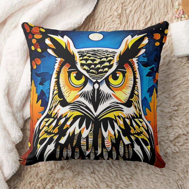 Coussin Vue de la Chouette Lune (Couverture)