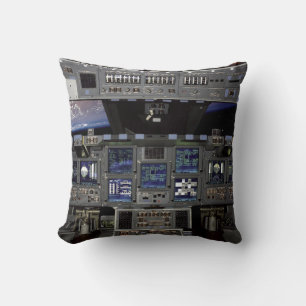 Coussin Vue de la Terre en orbite depuis le cockpit de la