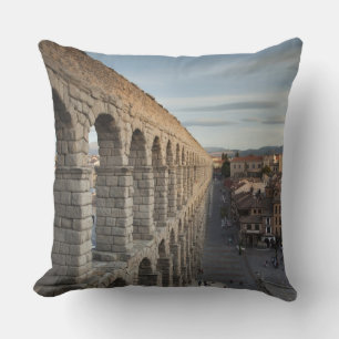 Coussin Vue de la ville sur Plaza Azoguejo & El Acueducto