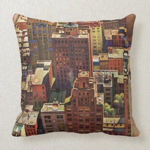 Coussin Vue de New York par John Falter