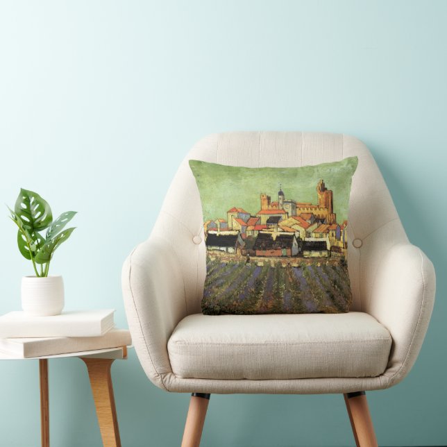Coussin Vue de Saintes Maries par Vincent van Gogh (Chaise)