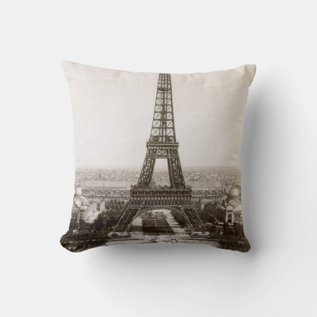 Coussin Vue de Tour Eiffel, 1900 (Recto)