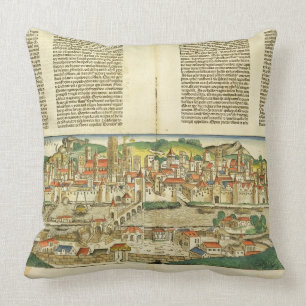 Coussin Vue d'oeil d'oiseau de Ratisbonne, de Nuremberg ch