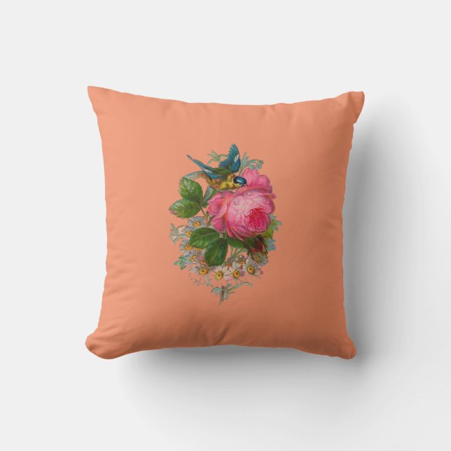 Coussin Vue florale en point de croix (Recto)