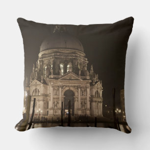 Coussin Vue nocturne à travers l'eau de San Giorgio Maggio