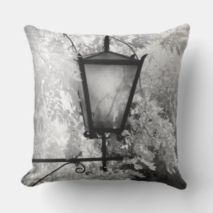 Coussin Vue noir et blanc d'un appareil d'éclairage