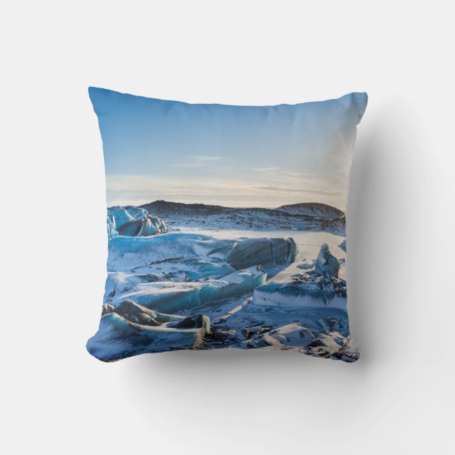 Coussin Vue sur le lac glaciaire gelé (Recto)