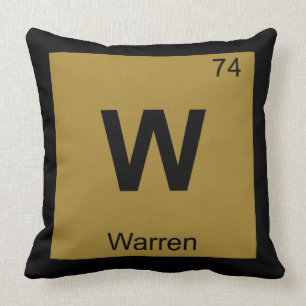 Coussin W - Warren Michigan Chimie Table périodique Ville