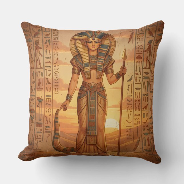 Coussin Wadjet – Déesse serpent égyptienne´3 (Recto)