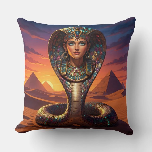 Coussin Wadjet – Egyptian Cobra Goddess´7 (Recto)