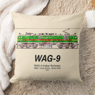 Coussin WAG-9 Locomotive. Train de marchandises des chemin