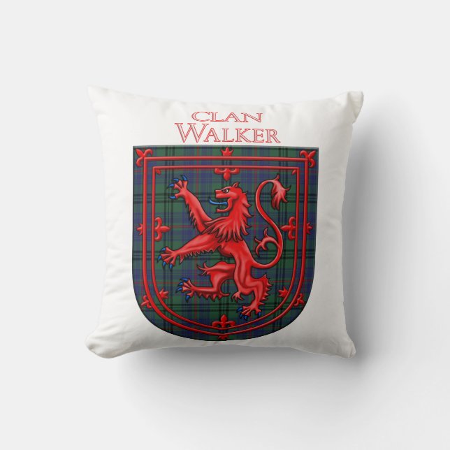 Coussin Walker Tartan Scottish Plaid Lion Rampant (Recto)
