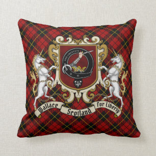 Coussin Wallace Clan Badge & Tartan