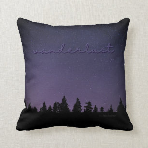 Coussin Wanderlust (ciel de nuit)